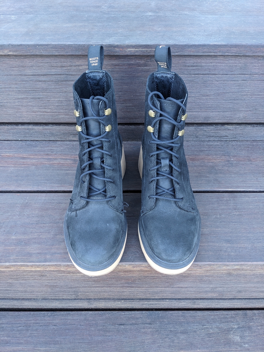 Sorel Hiline Black Lace-Up Suede Boots | Size 6.5